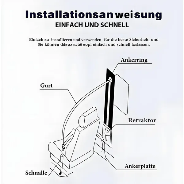 Automatische 3-punts veiligheidsgordel voor universele pasvorm_voghion.com