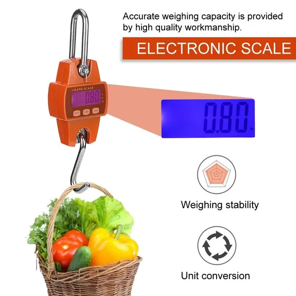 Digitale Hängewaage mit 300 kg Tragkraft und Spannungsmessgerät_voghion.com