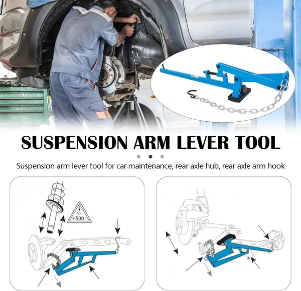 Outil de levier pour bras de suspension, destiné à la réparation automobile et aux travaux de suspension._voghion.com