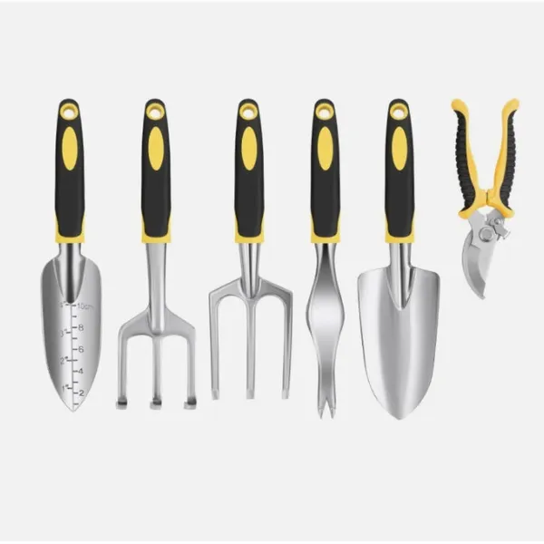 Ensemble de 6 outils de jardin pour planter, désherber et creuser_voghion.com