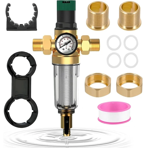 Wasserdruckminderer 3/4 Zoll DN20 mit Manometer und Filter_voghion.com