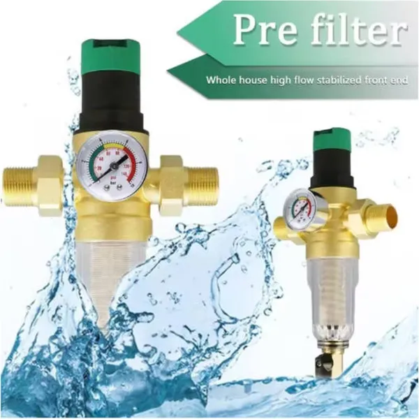 Wasserdruckminderer 3/4 Zoll DN20 mit Manometer und Filter_voghion.com