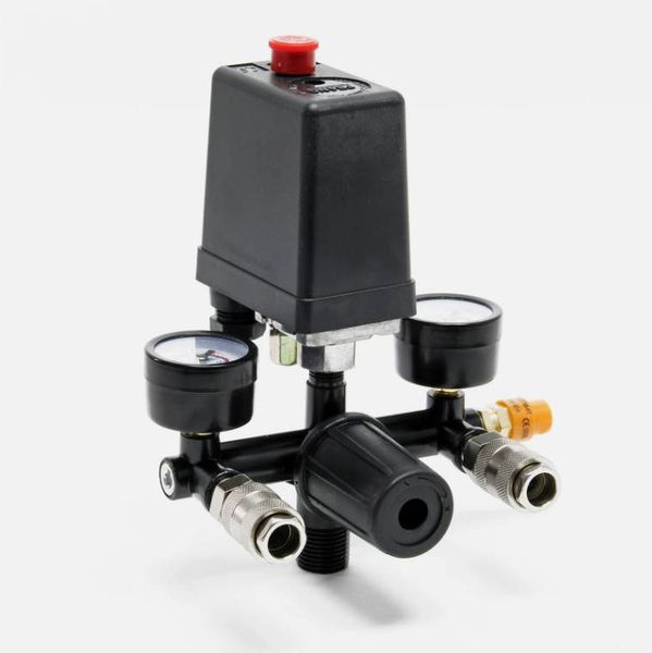 Druckregler mit Schalter, Manometer und Sicherheitsventil für Kompressor_voghion.com