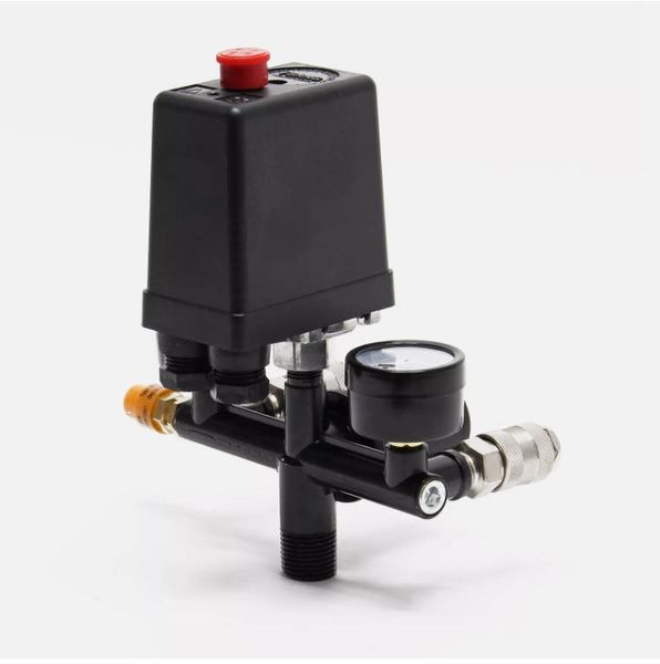 Druckregler mit Schalter, Manometer und Sicherheitsventil für Kompressor_voghion.com