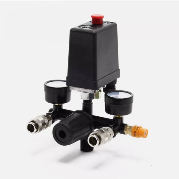 Druckregler mit Schalter, Manometer und Sicherheitsventil für Kompressor_voghion.com