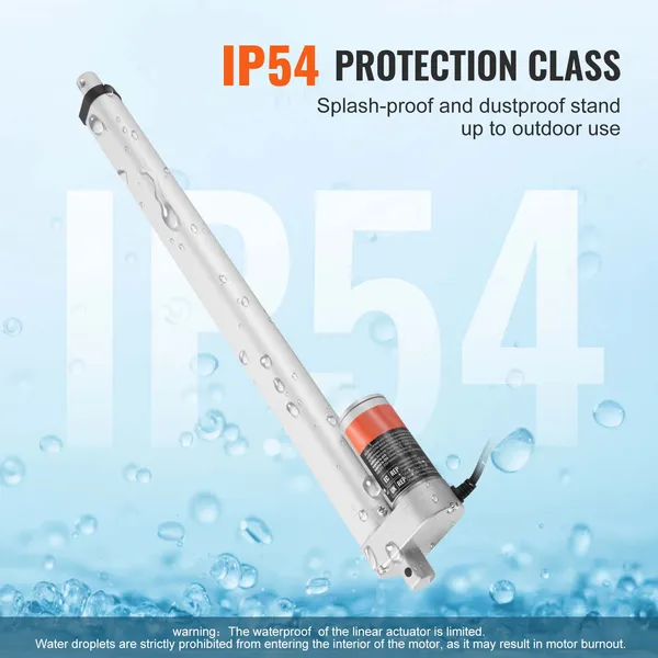 Linear Actuator 12V 45.7cm Stroke 149.7kg Load 0.5cm/s IP54_voghion.com