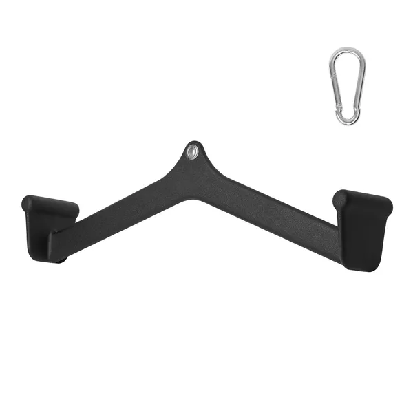 Pulldown Attachment For Cable Machine Rowing V-Bar Tricep Pull Down Bar Back Strength Training Rubber Coated Grip Bicep Curl Lat Bar_voghion.com