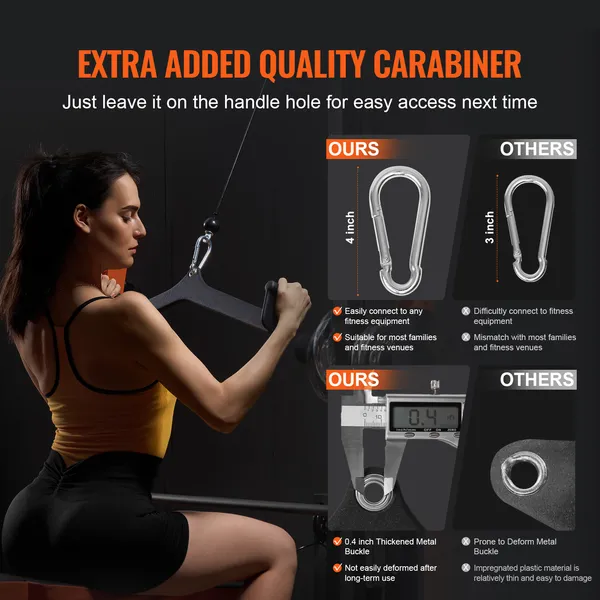 Pulldown Attachment For Cable Machine Rowing V-Bar Tricep Pull Down Bar Back Strength Training Rubber Coated Grip Bicep Curl Lat Bar_voghion.com